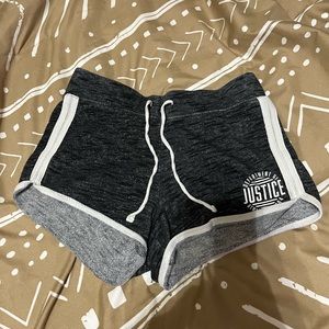 Justice kids athletic shorts, size 10